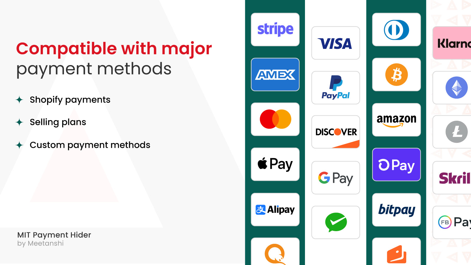 Compatible with all payment methods