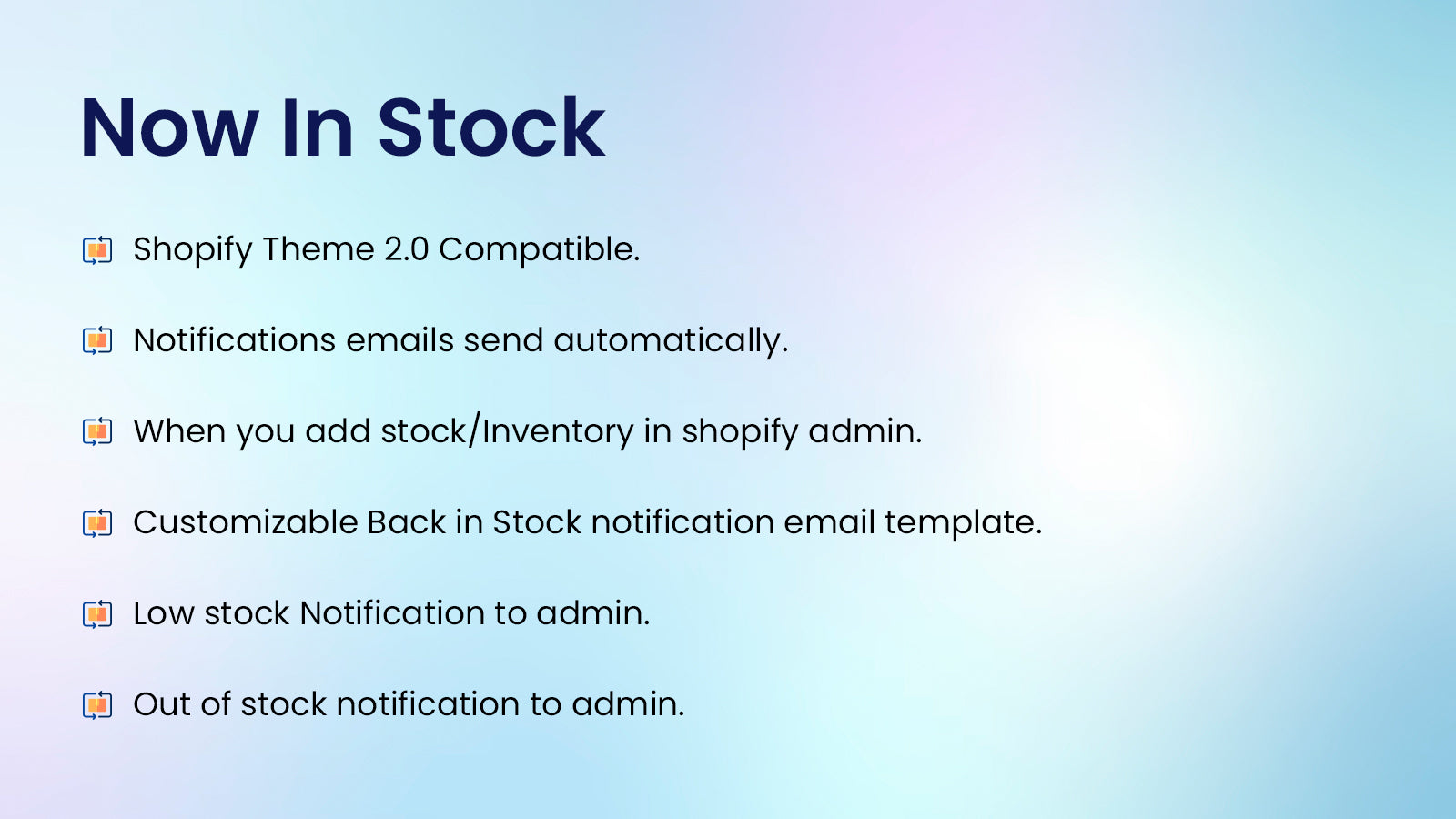 Back in stock notification