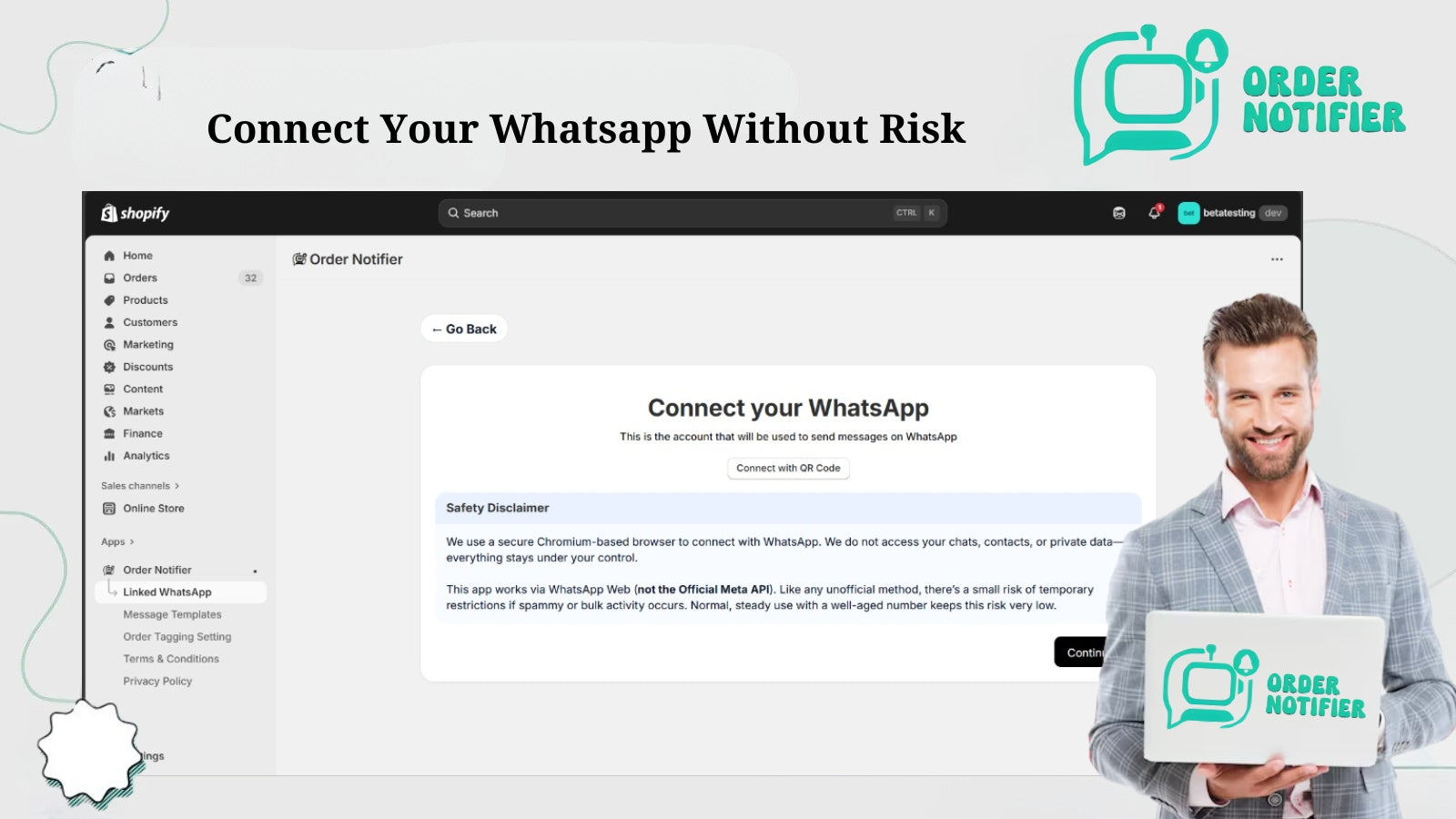 Order notifier, Auto order confirmation, whatsapp automation