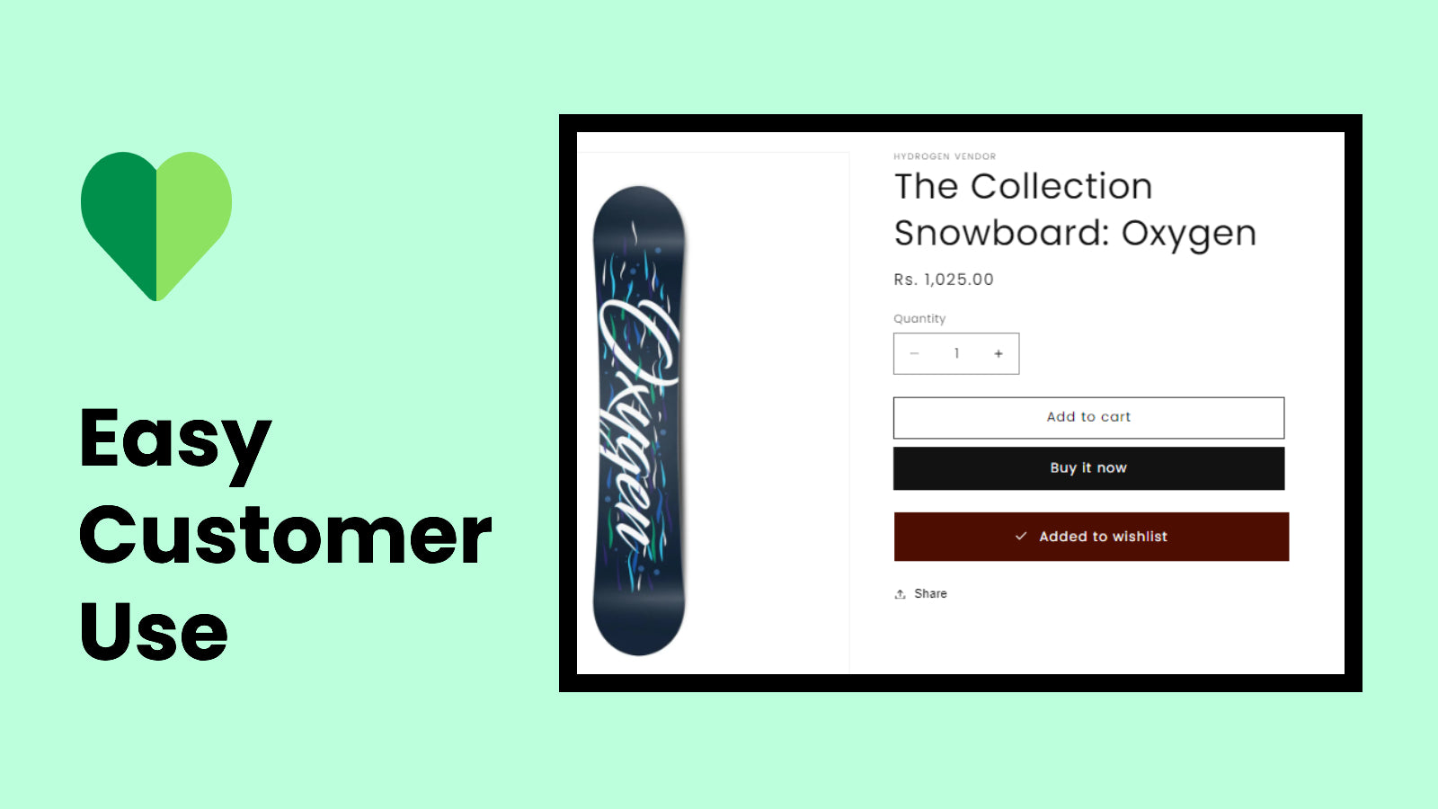SureCust - Wishlist - Product page