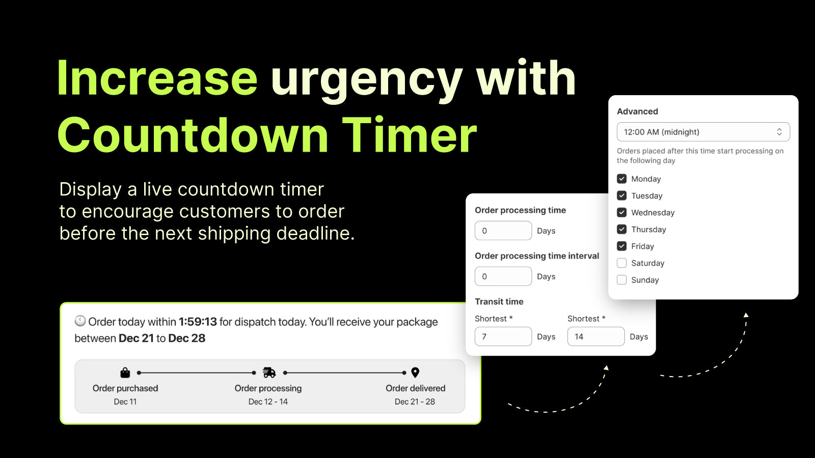 Create urgency with countdown timer