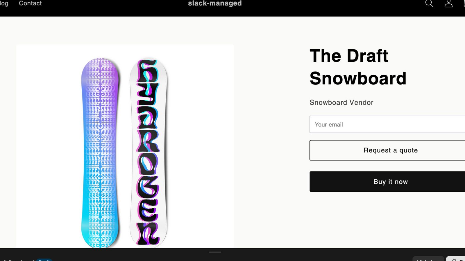 Product page preview