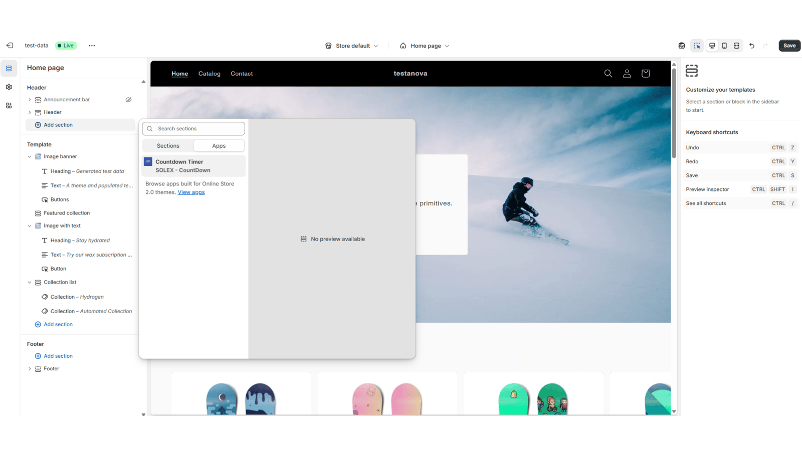 add timer bar app section