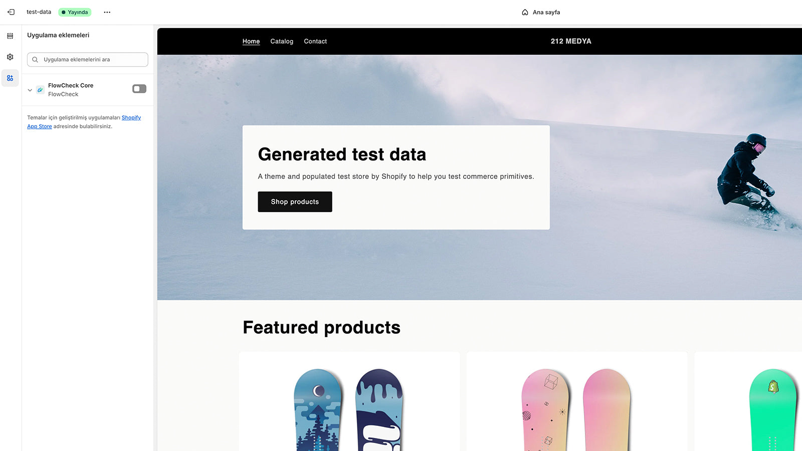 FlowCheck Theme Settings On/Off
