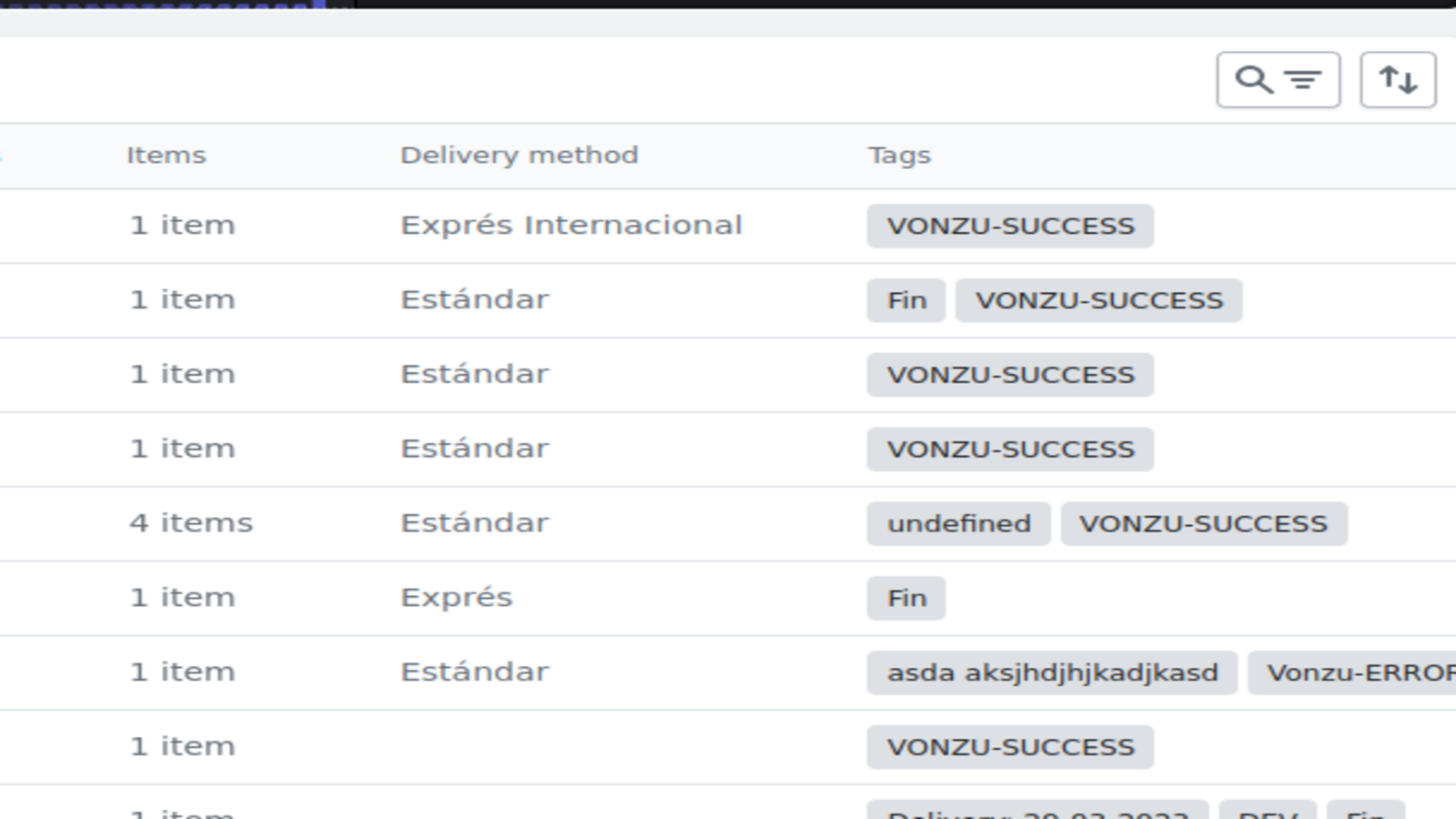 Order tagging when integration is successfull