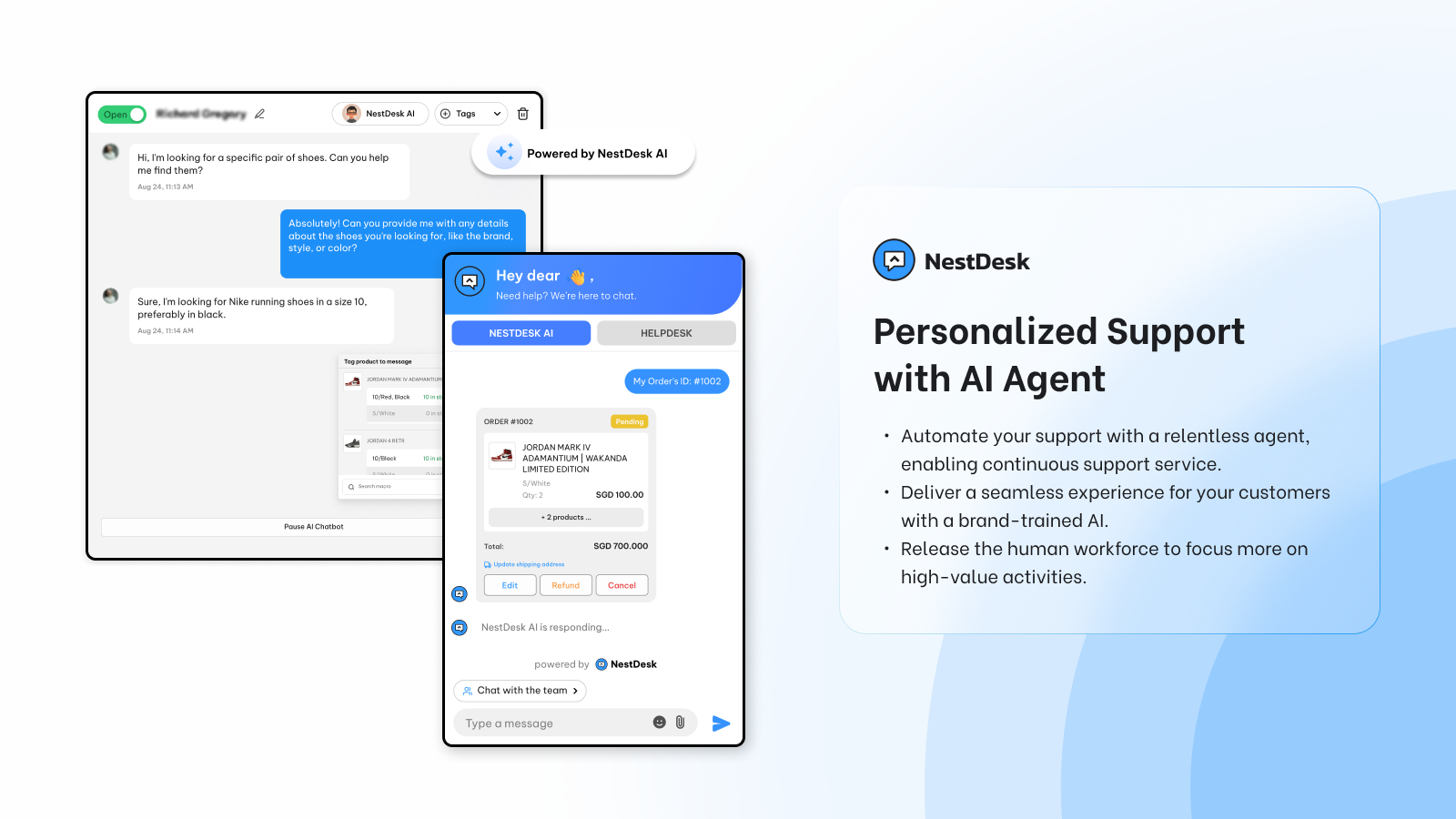 Automate answering questions with AI chatbot
