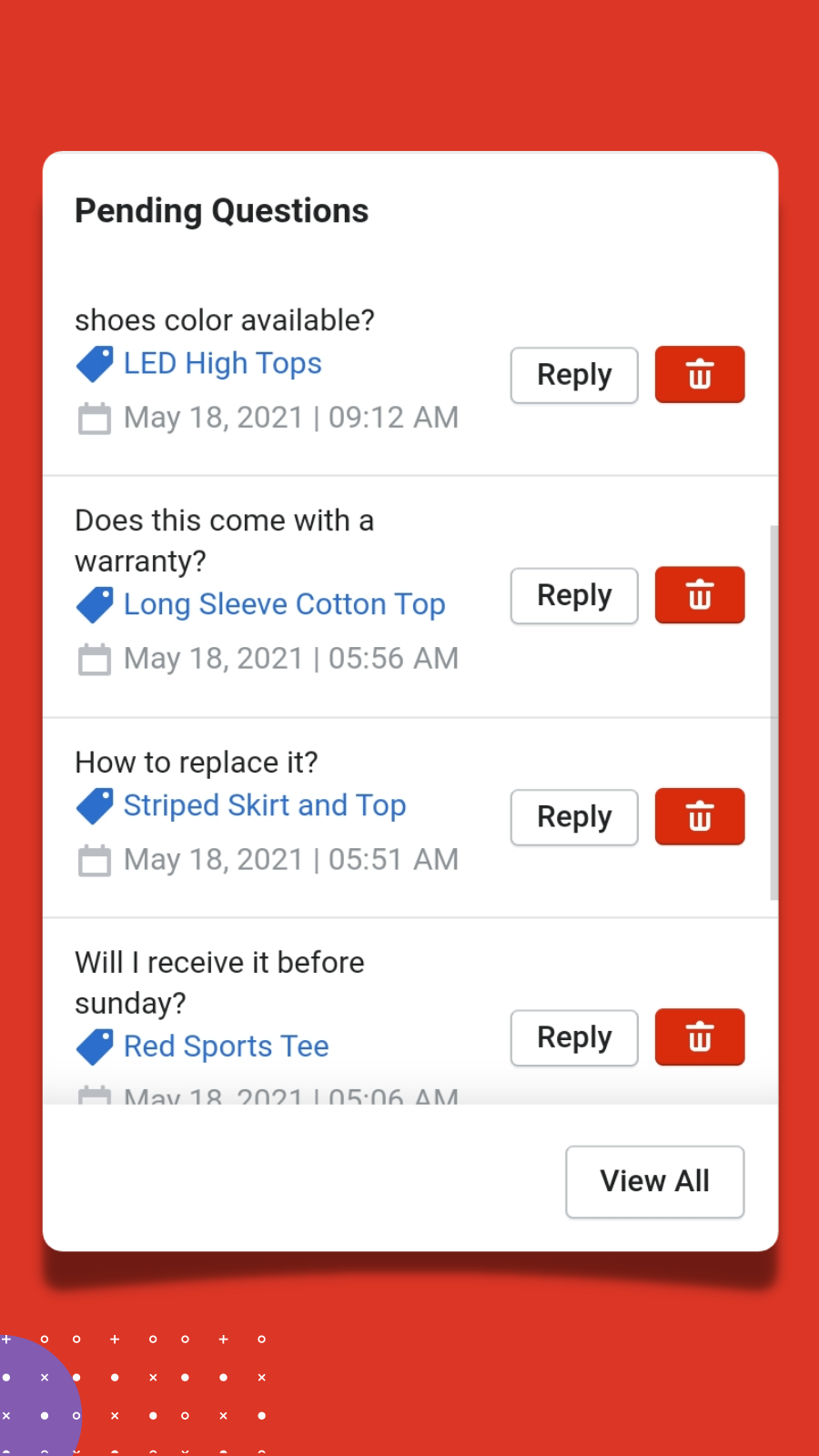 Dashboard In Mobile View
