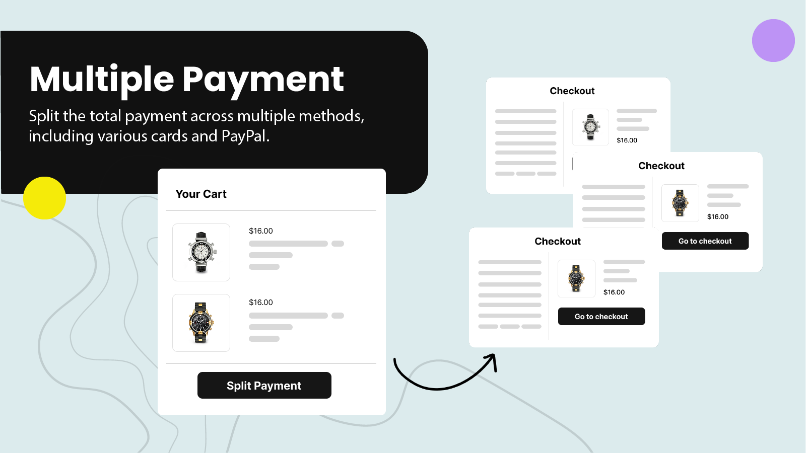 Multiple pay options for product