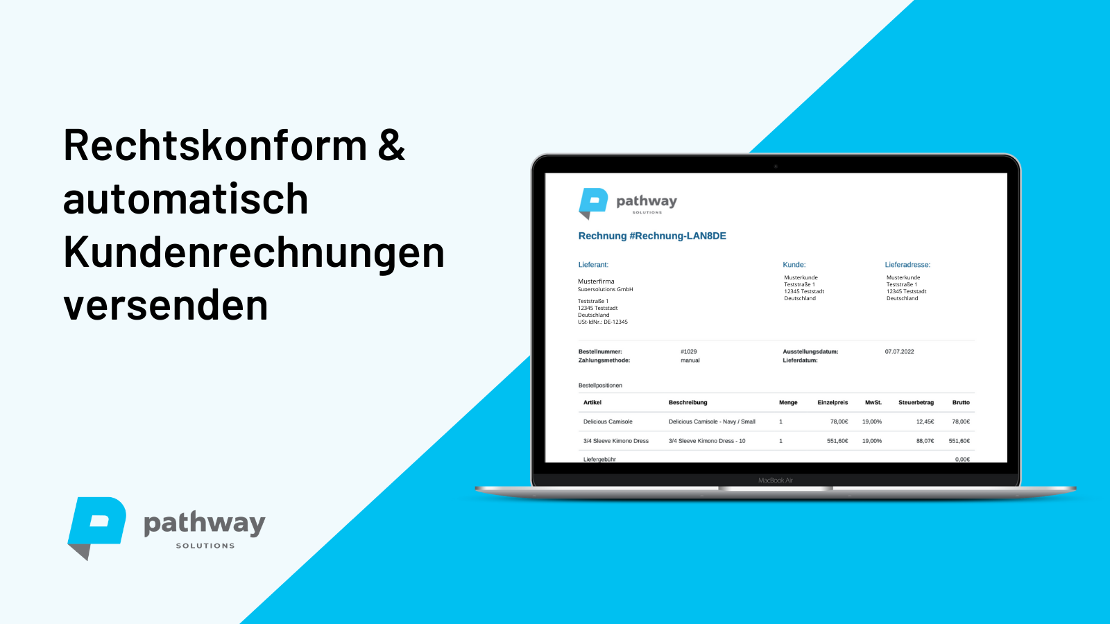 Legally compliant &amp; automatic invoicing