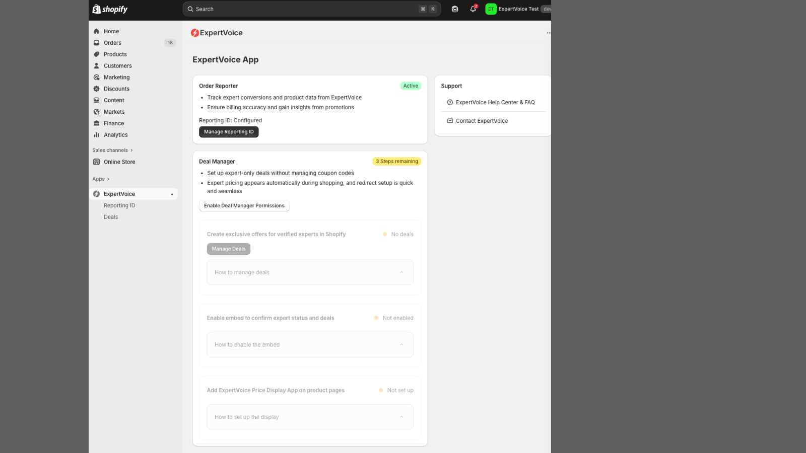 Desktop view main screen 