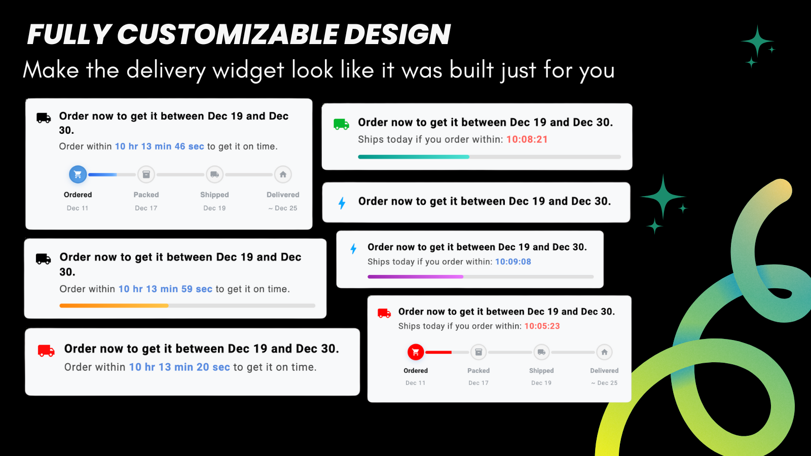 fully customizable design