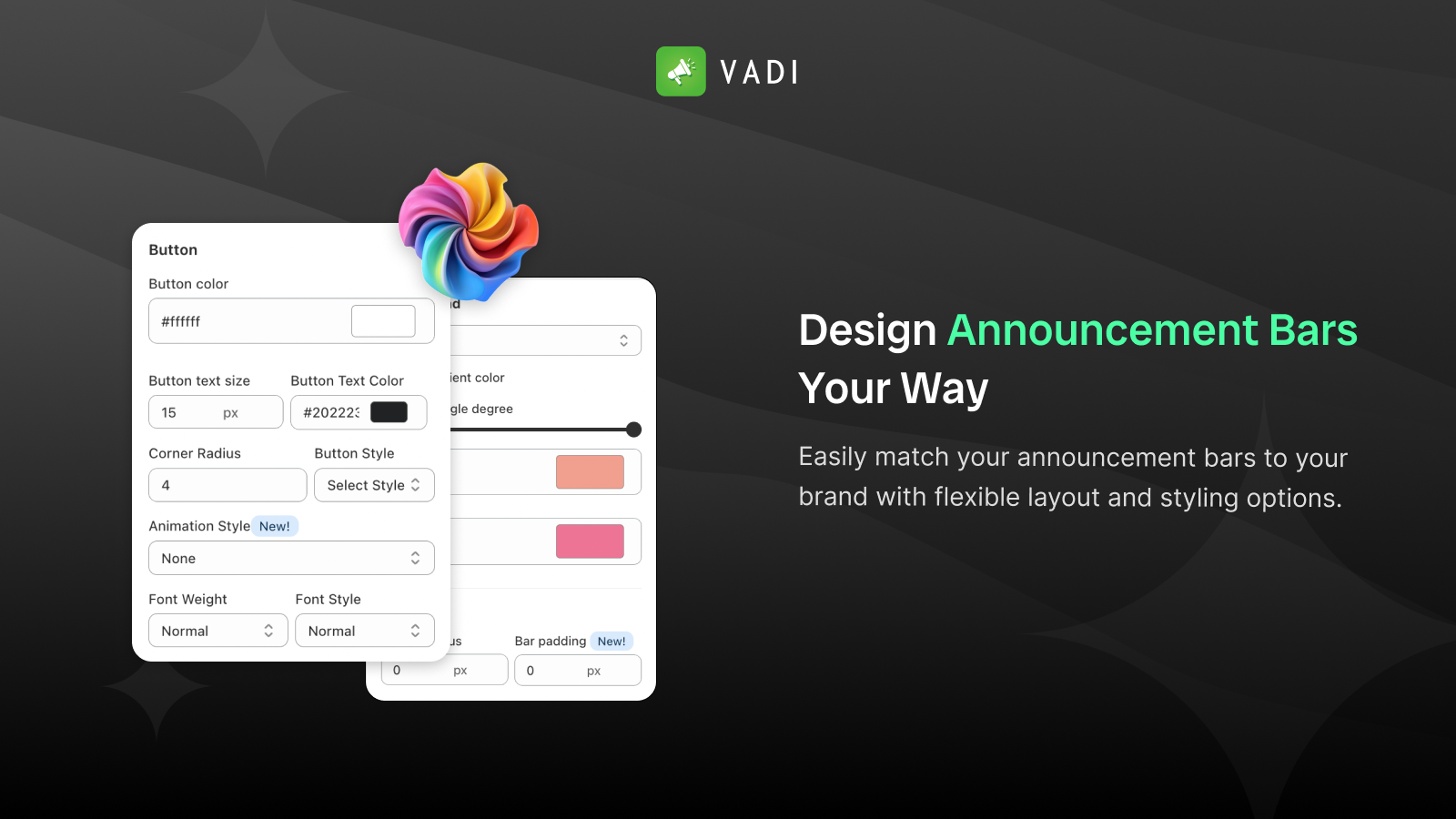 Vadi - Quick Announcement Bar