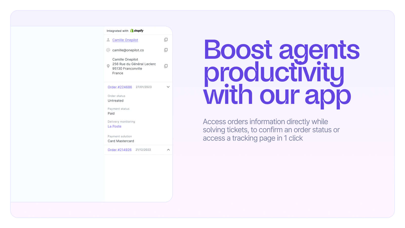 Onepilot boosts your agents productivity
