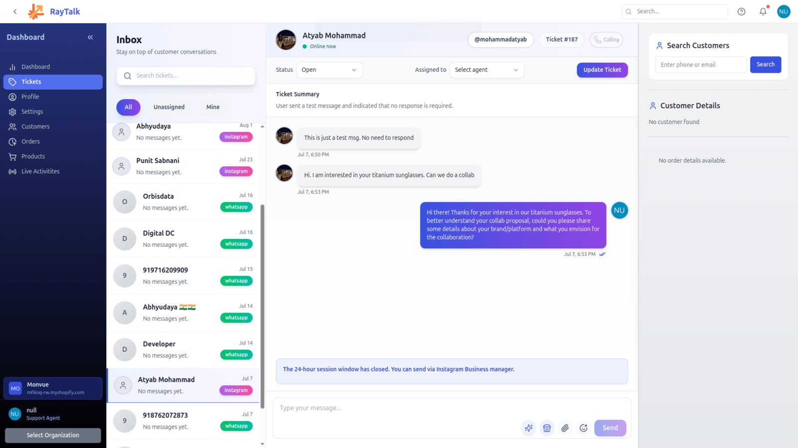Chat Dashboard