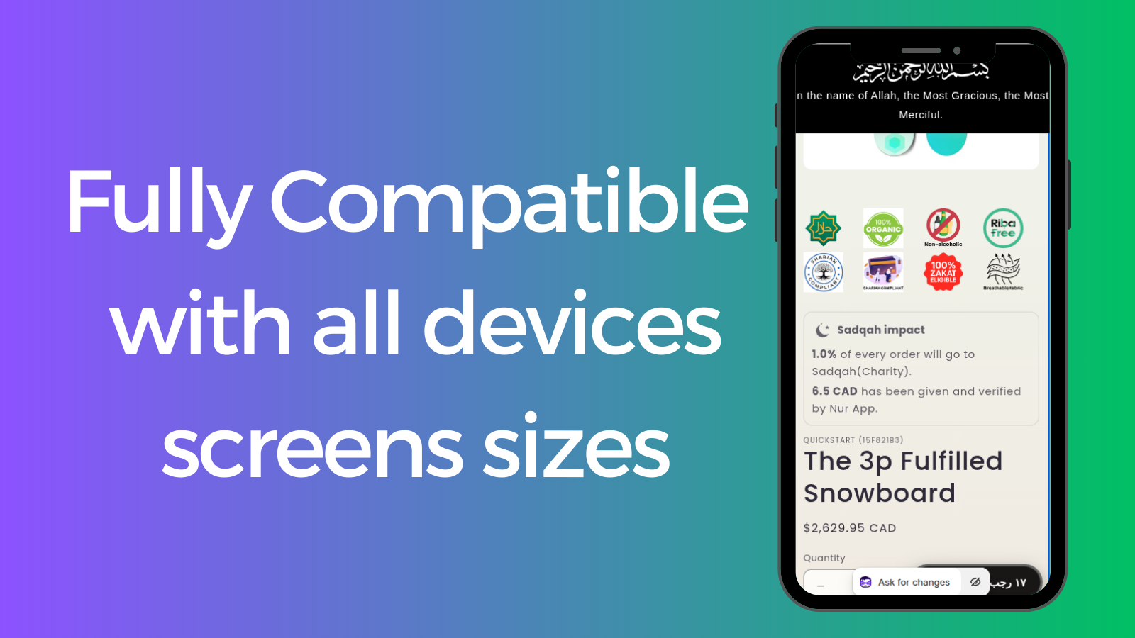 response mobile halal badges and islamic app