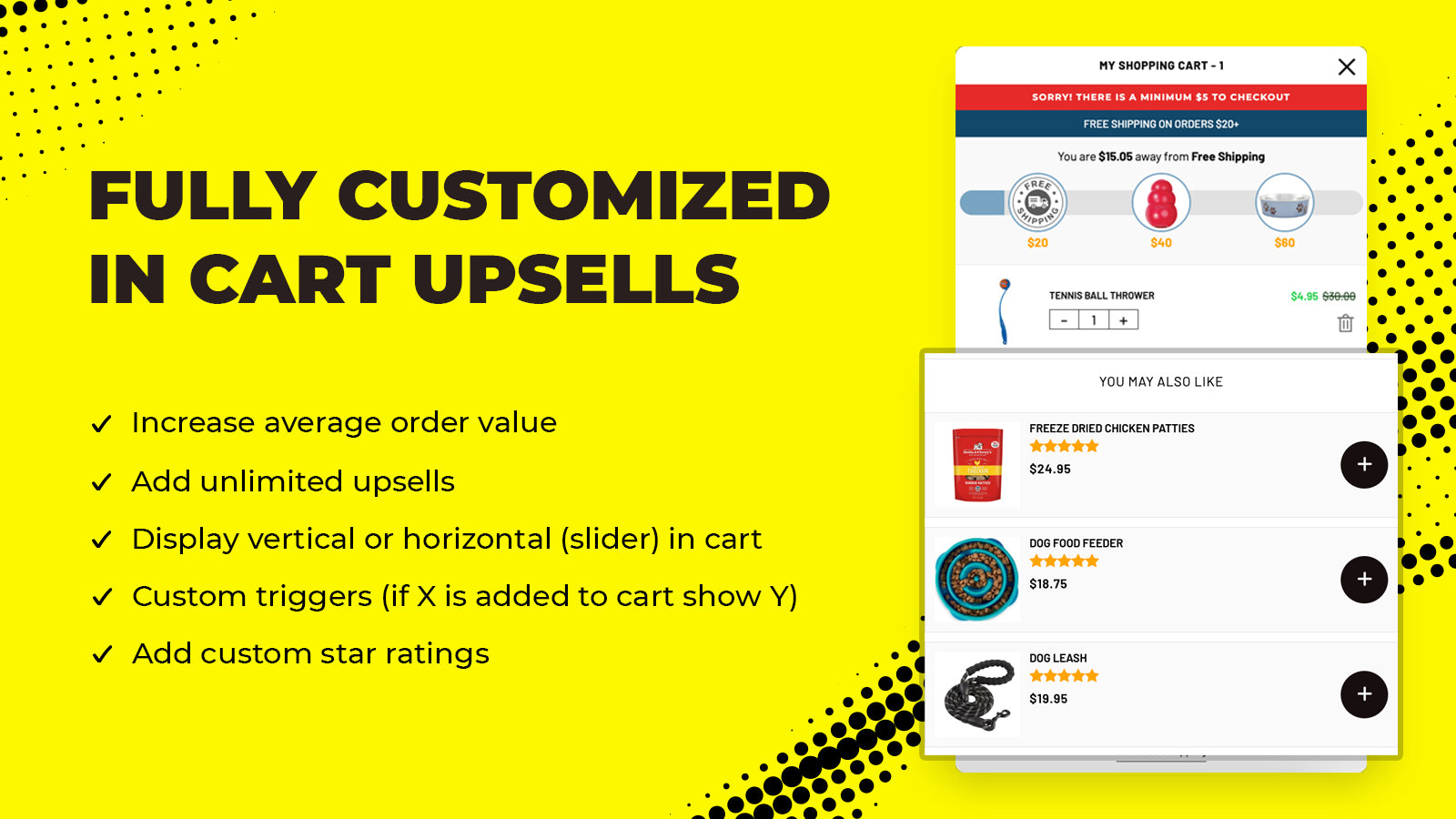 In cart upsells
