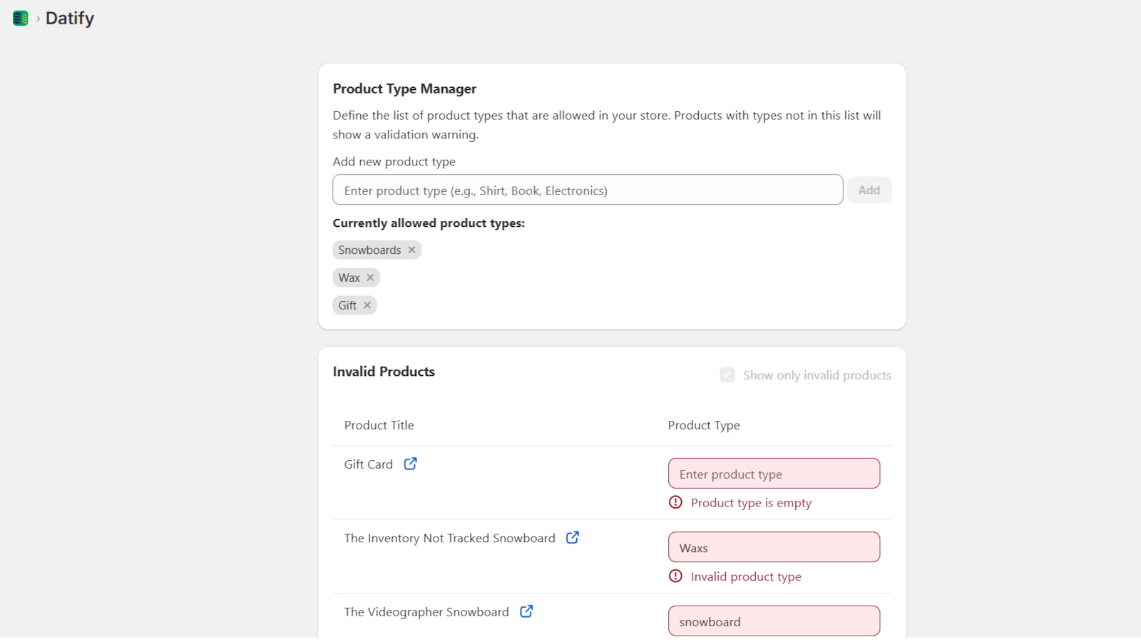 Category Metafield Manager