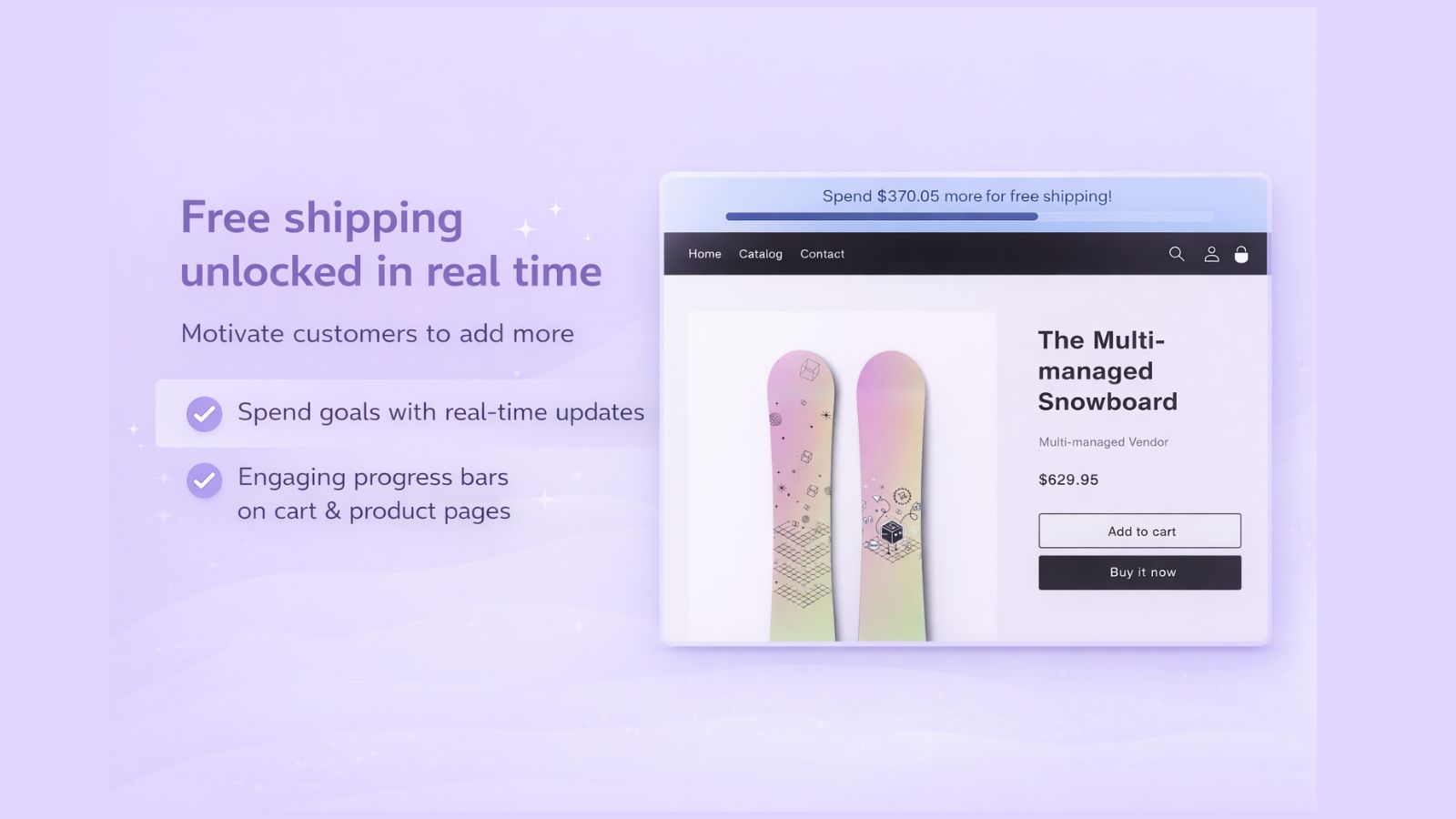 Free shipping unlocked in real time