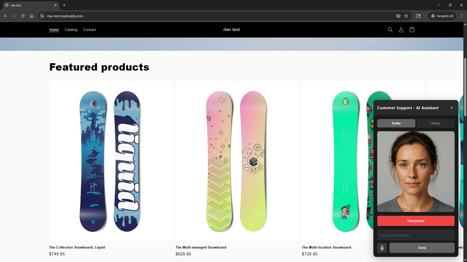 Widget Connected - customize face, voice, motion, instructions