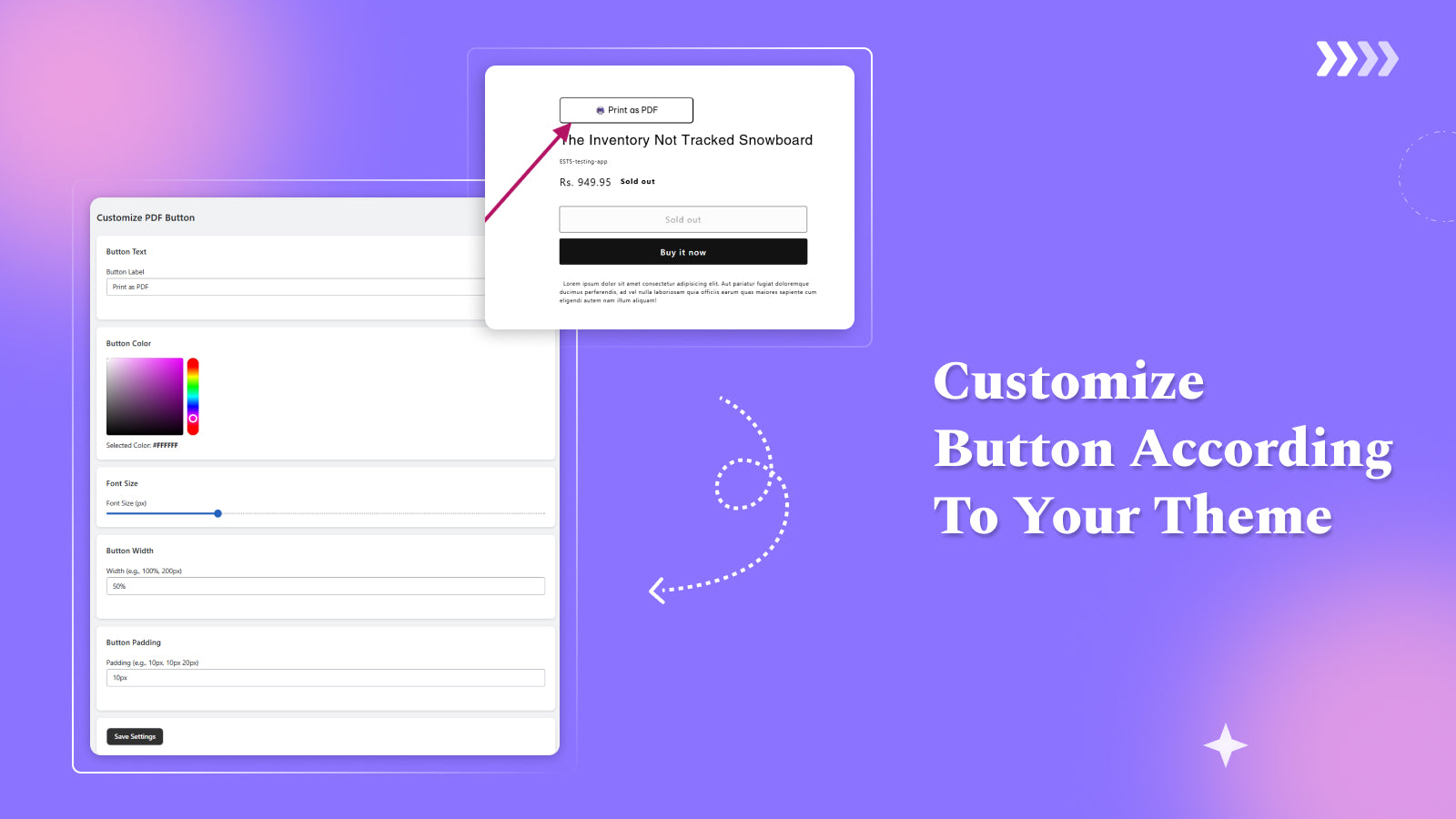 Customize button according to your theme.