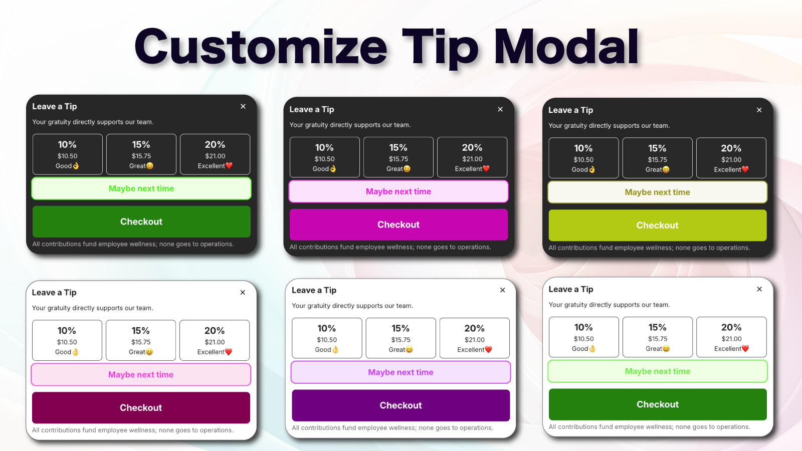 Customize Modal