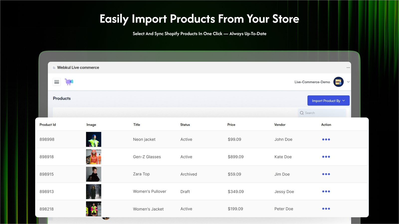 Easily Import Products from Your Store