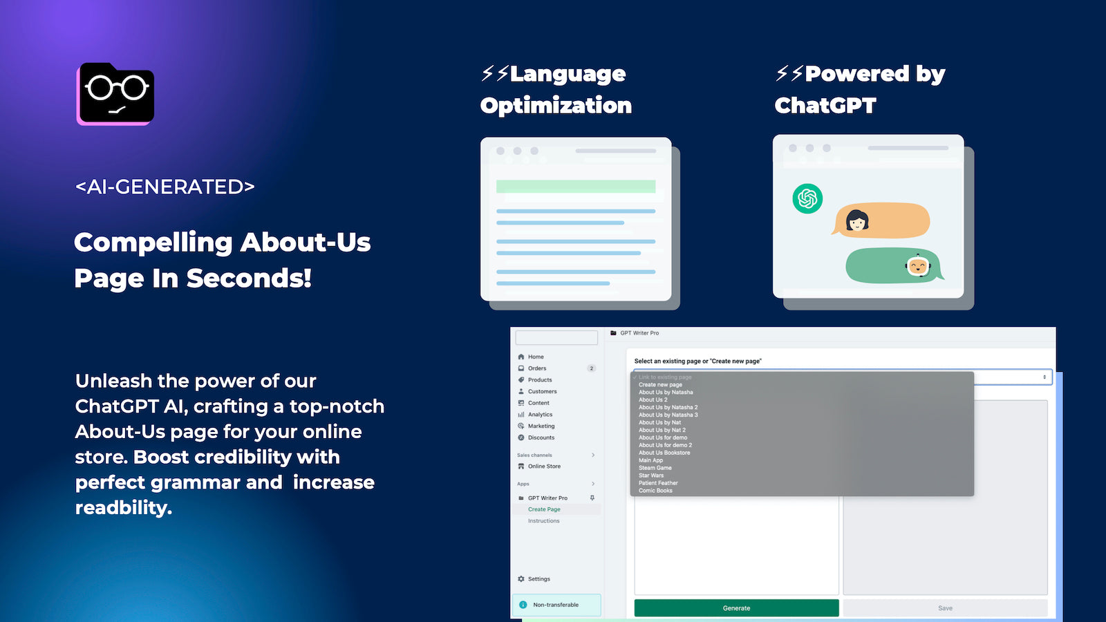 Compelling About-Us Branding Page In Seconds!