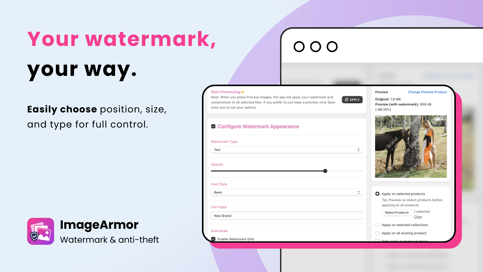 Customise your watermark