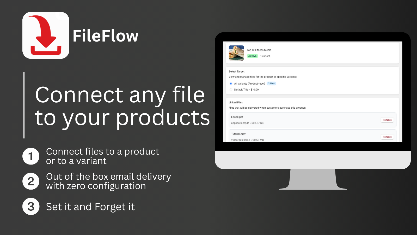 Connect any file to your products