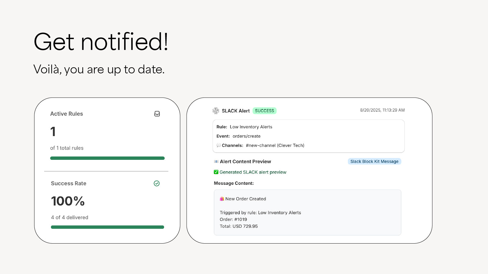 Rule + Channel synchronized