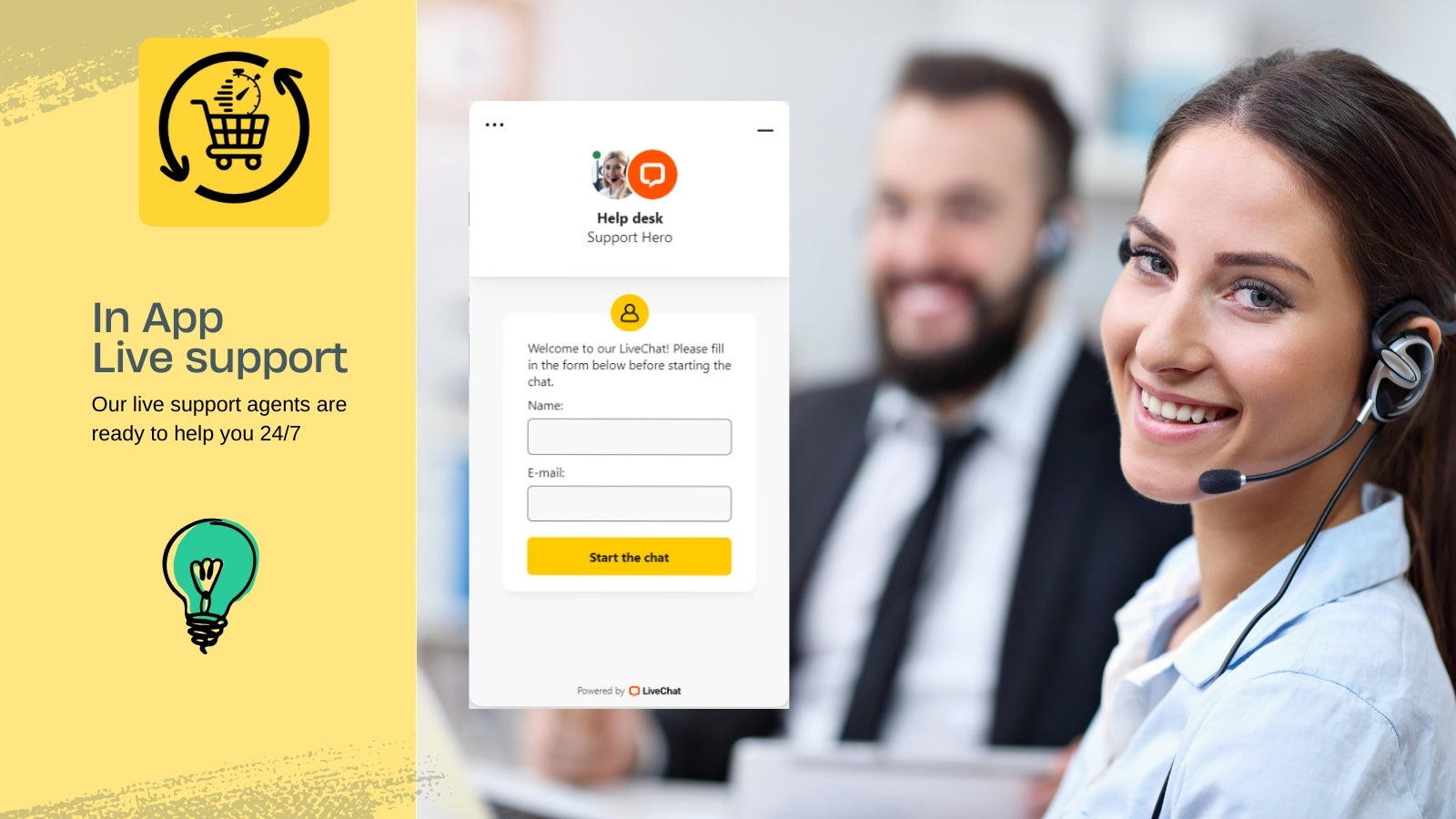 Our live agents are here for you 24/7