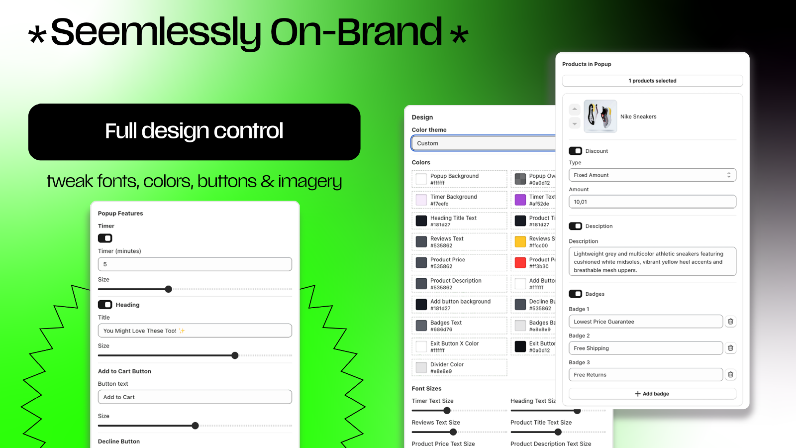 Seemlessly On-Brand Popup Config