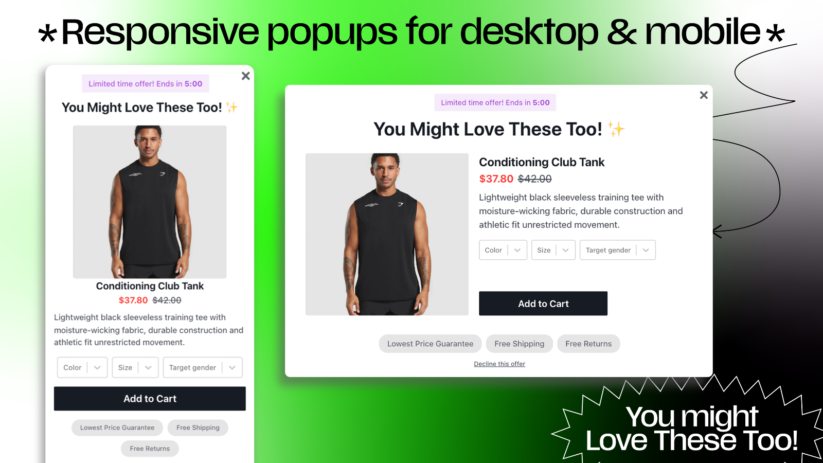 Responsive Popups for Desktop and Mobile
