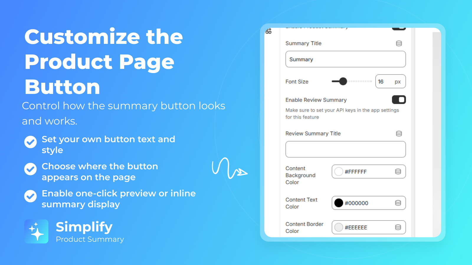 Customize the frontend display