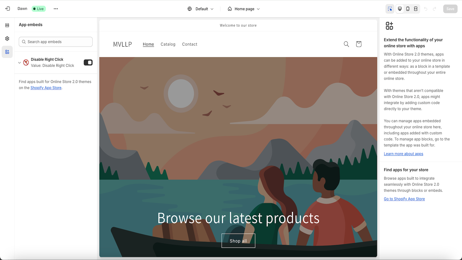 One click activation on all pages