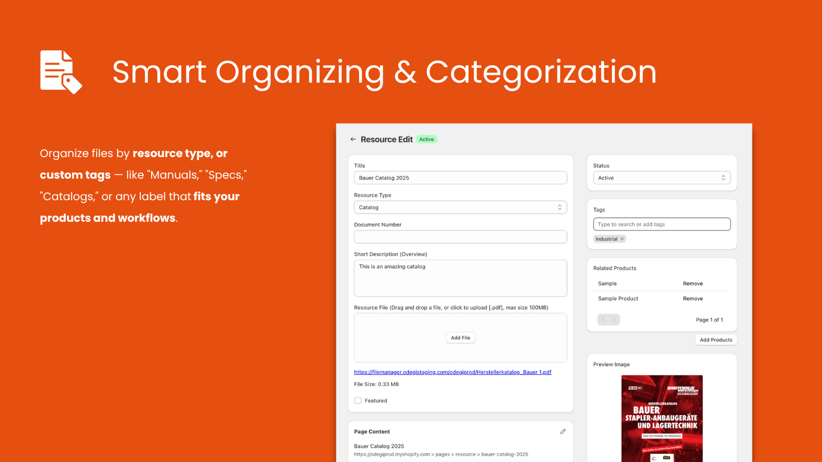 Smart Organizing & Categorization
