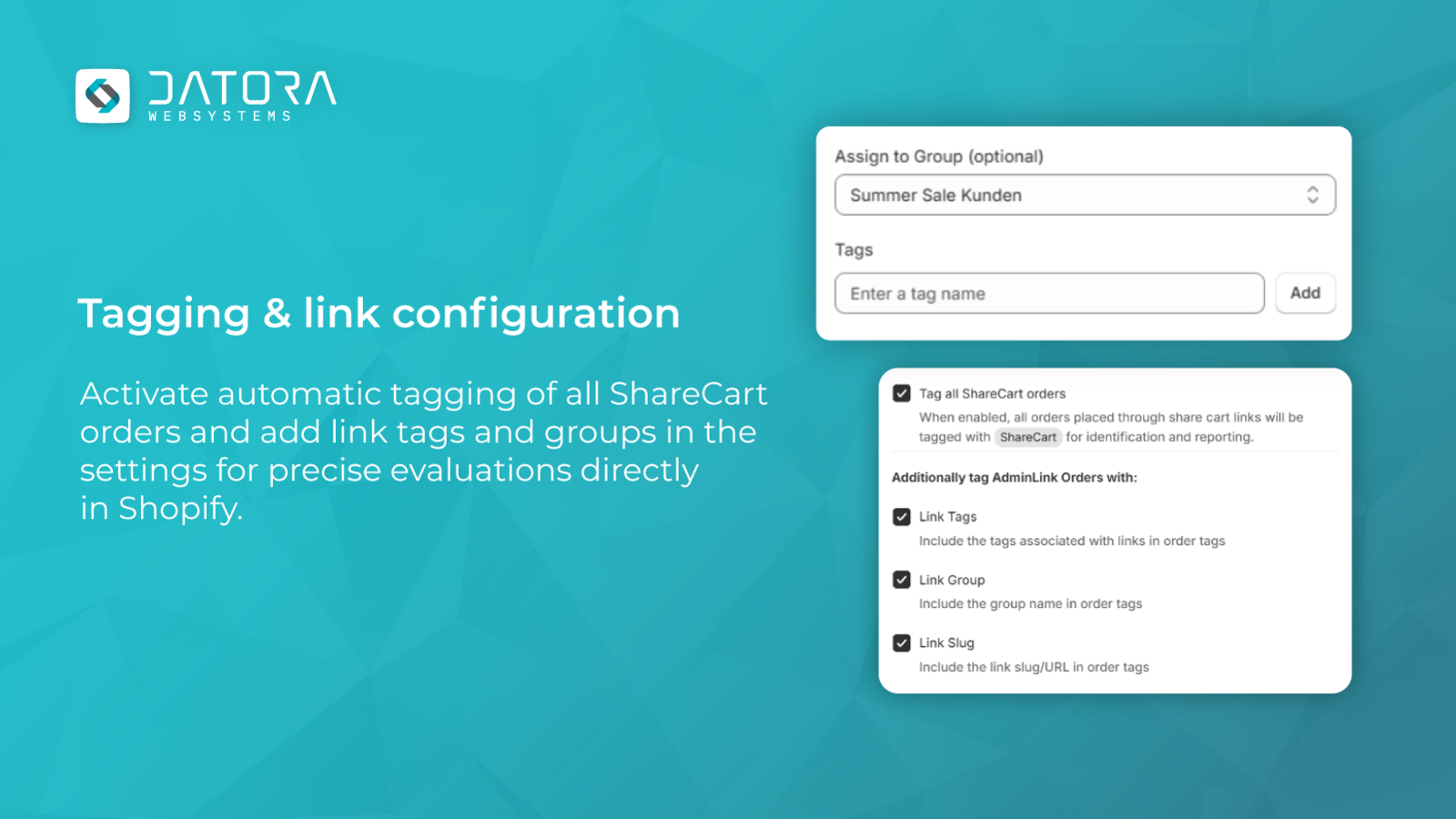 Tagging and link configuration