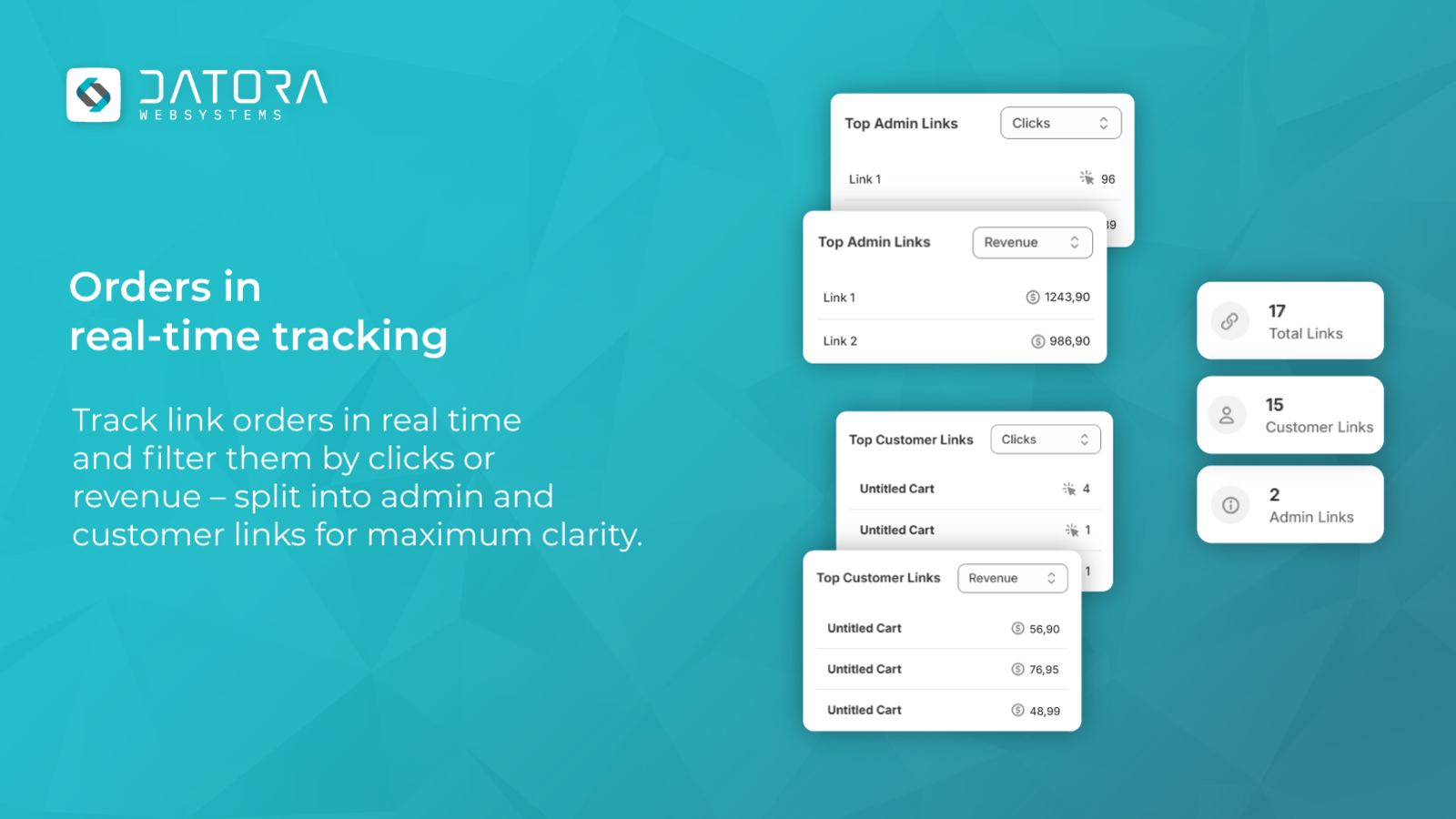 Orders in real-time tracking