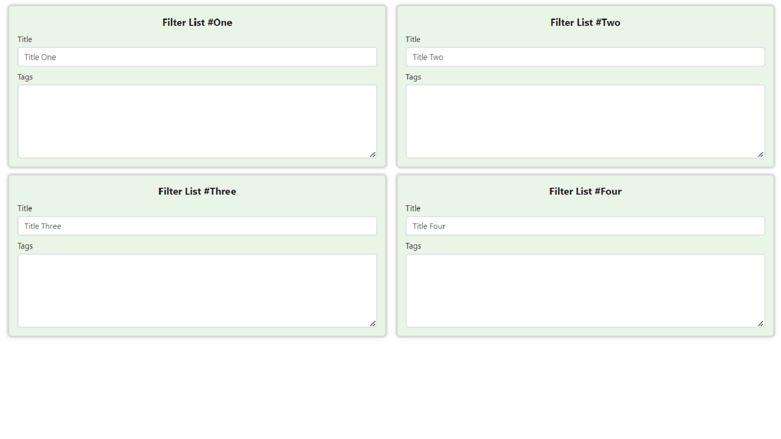 Smart tag filters - 8 filter options - full control