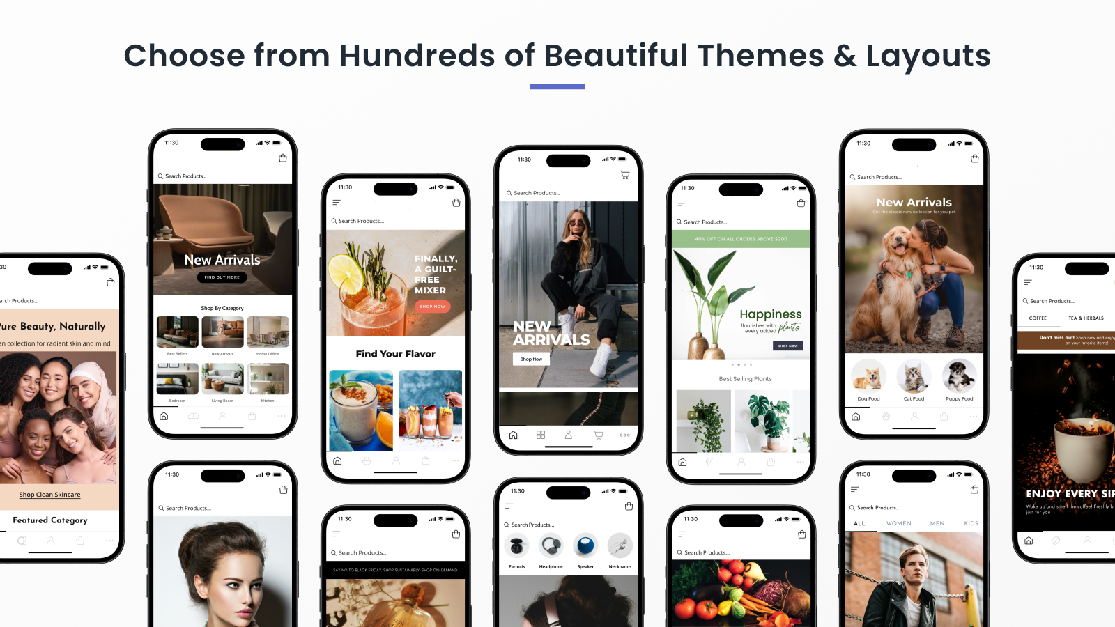 Choose From Themes &amp; Layouts 