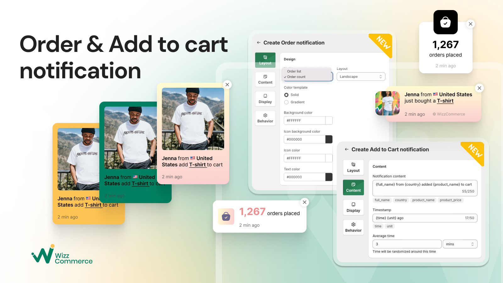 Order and Add To Cart Notification