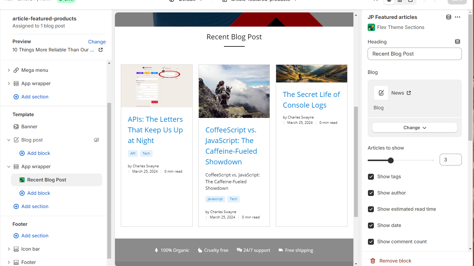 Image showcasing the featured articles section