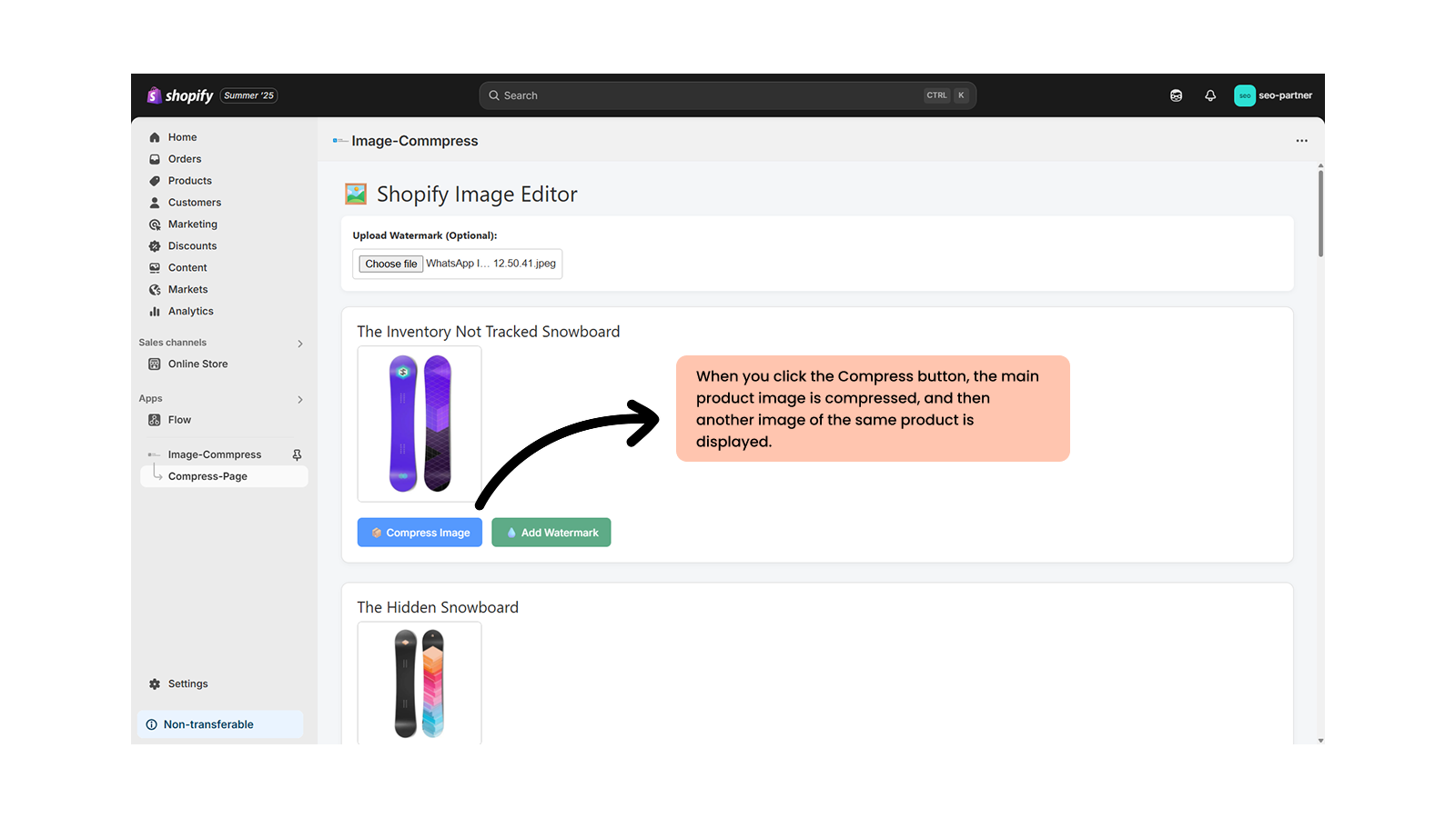 Compressed product image example