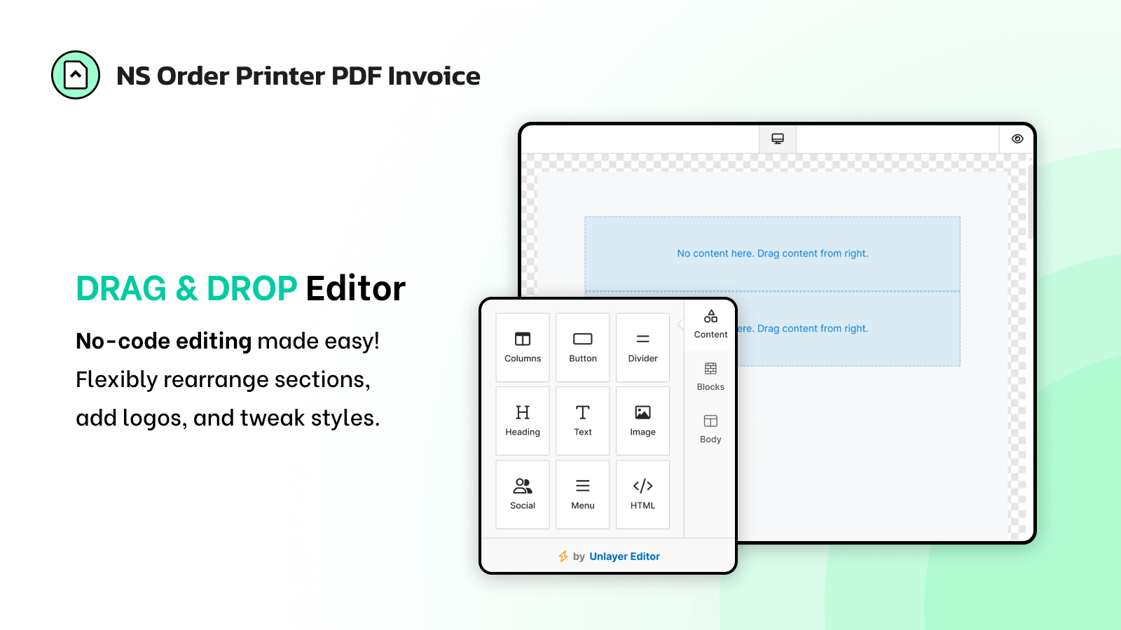 Drag-and-drop editor