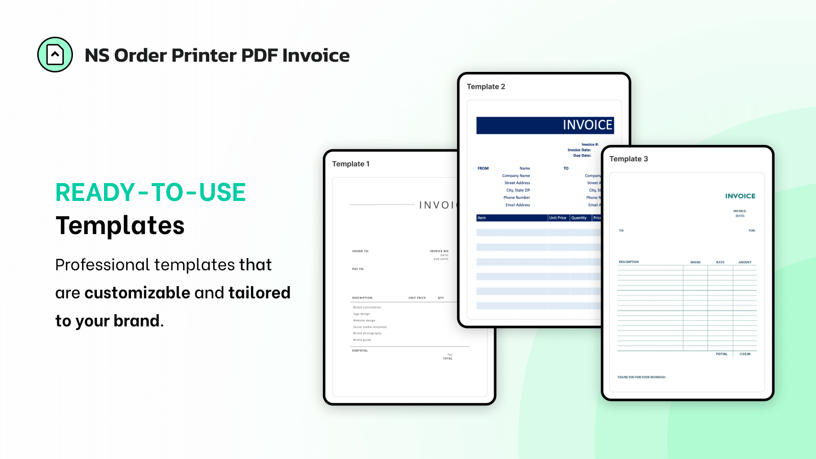 Ready-to-use templates