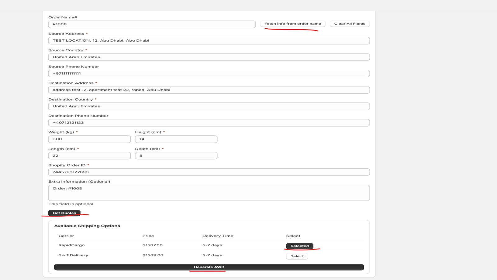 Get quotes and compare shipping options instantly.