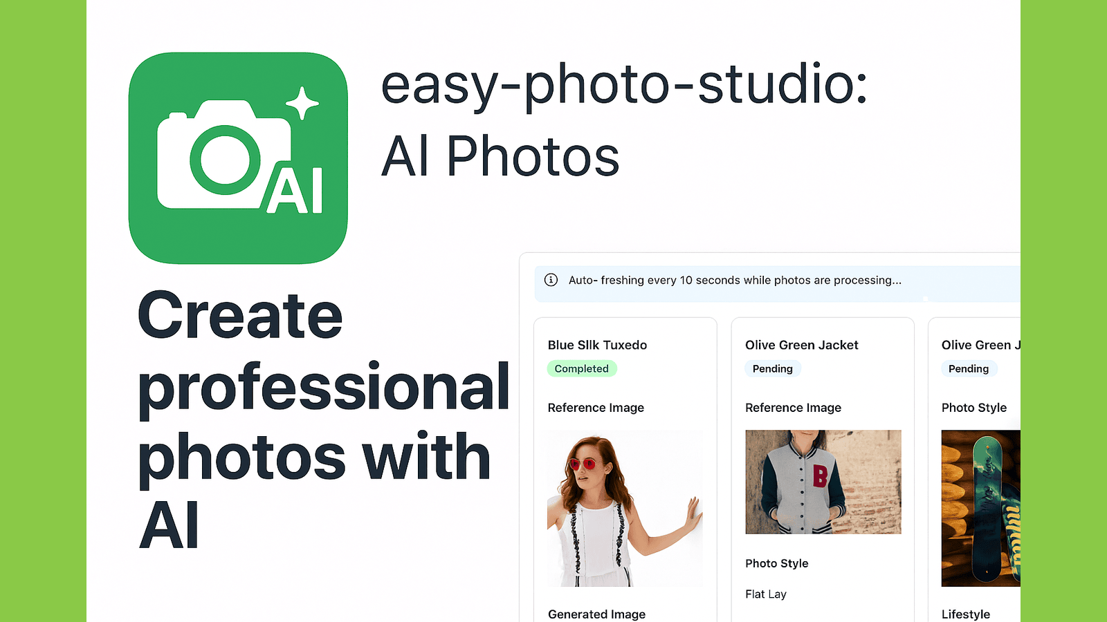 Create professional photos with AI