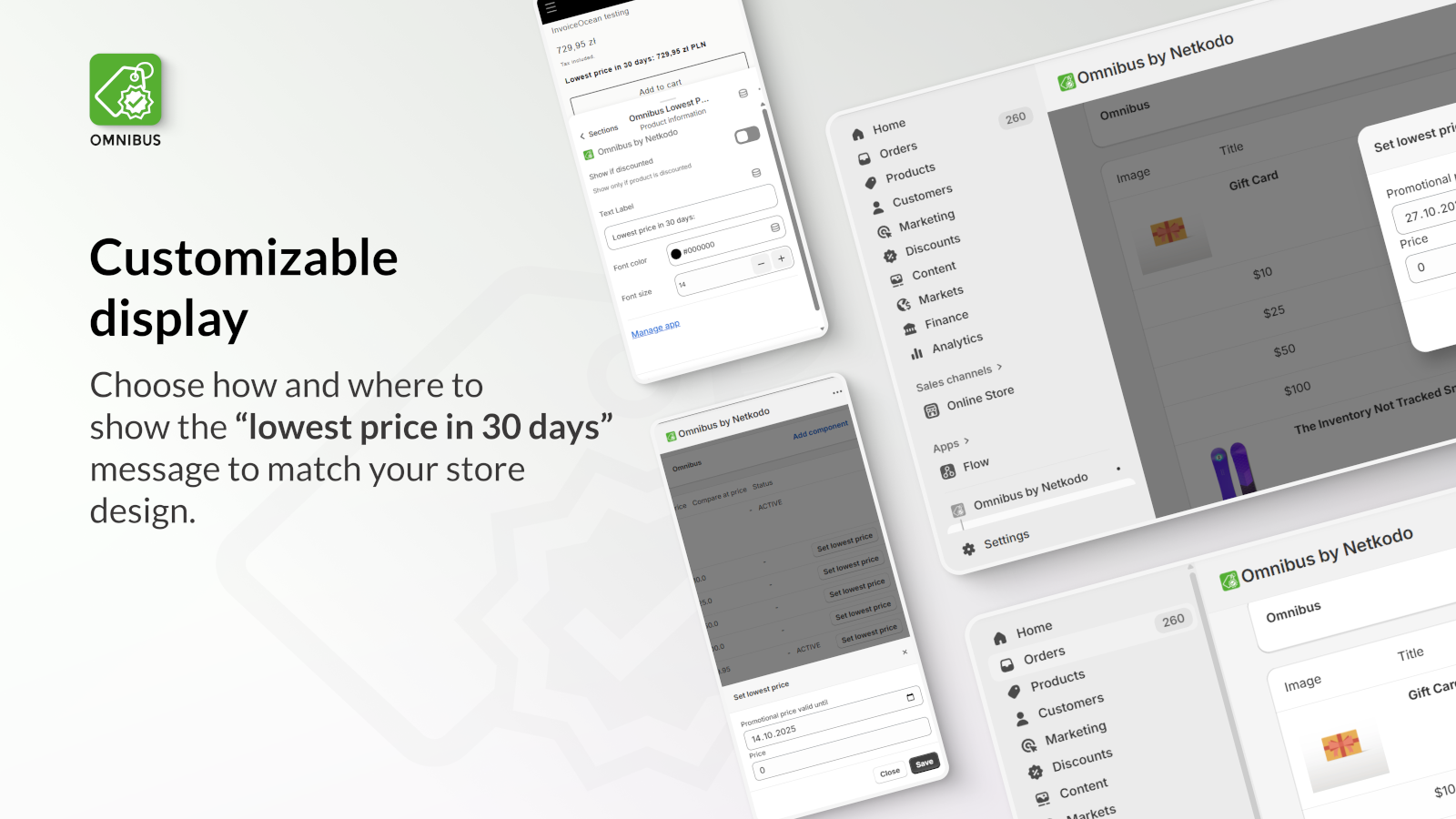 Customizable display