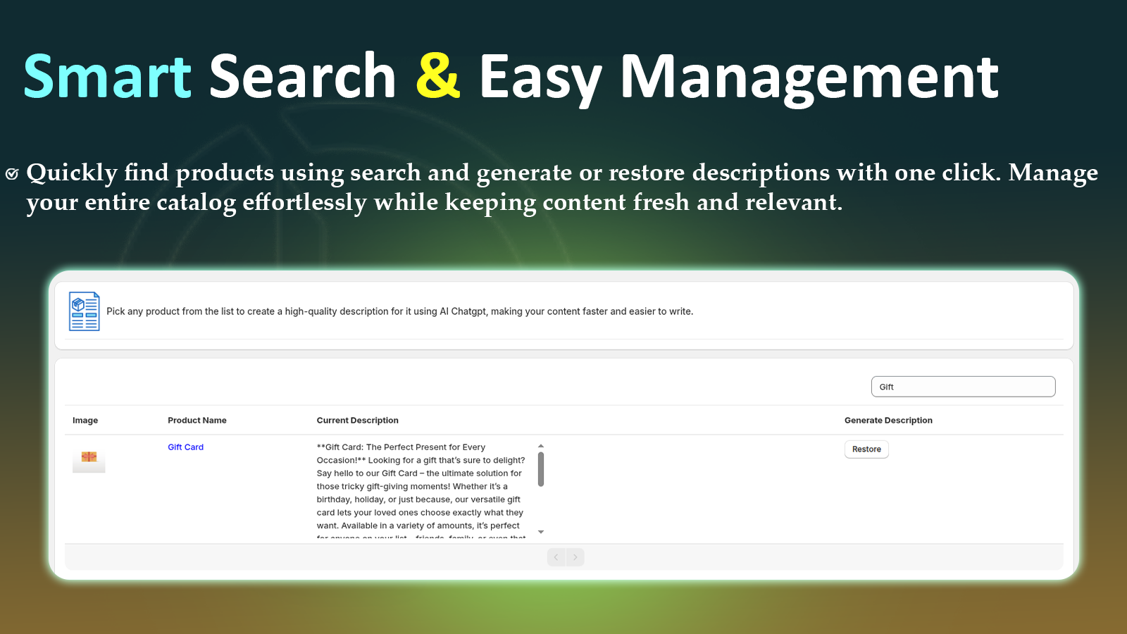 WBL- AI Product Desc ChatGPT