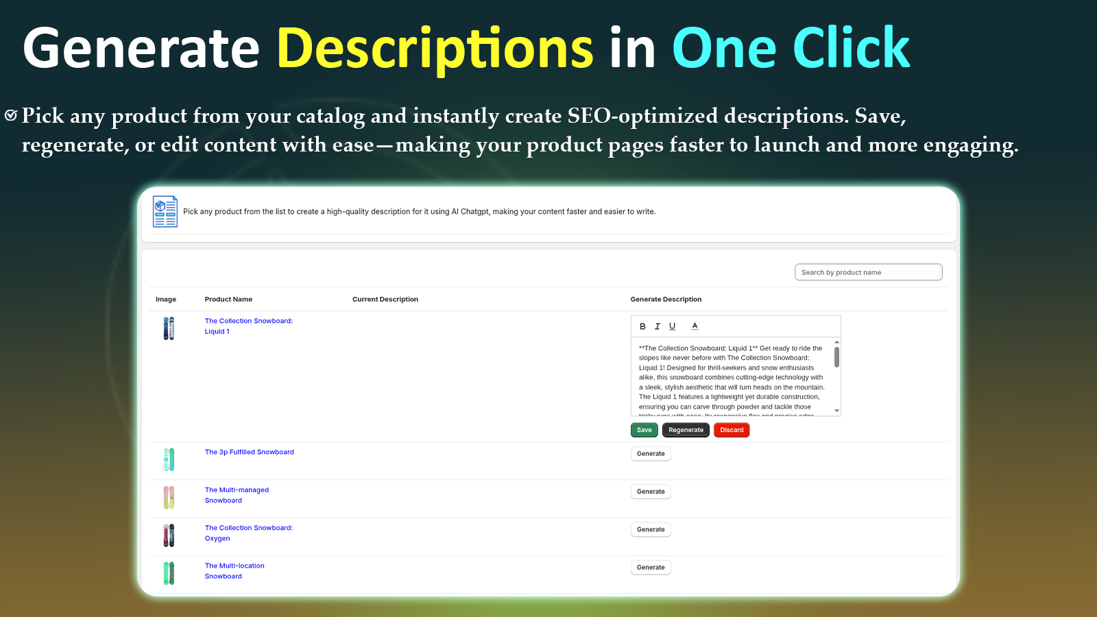 WBL- AI Product Desc ChatGPT